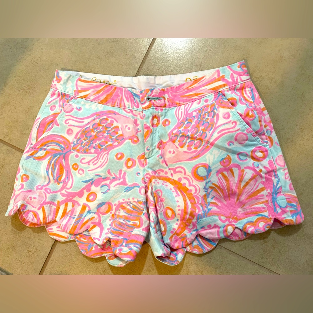 Lilly Pulitzer scalloped buttercup shorts